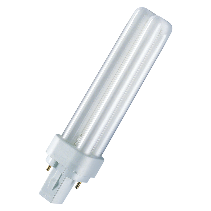OSRAM DULUX D/E 18W/827 CFL - Extra Warm White Compact Fluorescent Tube Delivering a Cozy Ambiance and Efficient Lighting, Ideal for Homes and Hospitality Settings